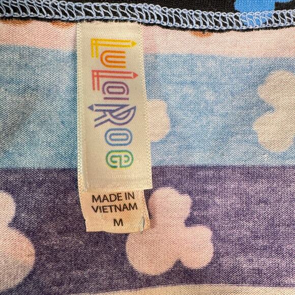 LuLaRoe Women's sz Medium Mickey Mouse Short Sleeve T-shirt Top Multi-color - Picture 3 of 6